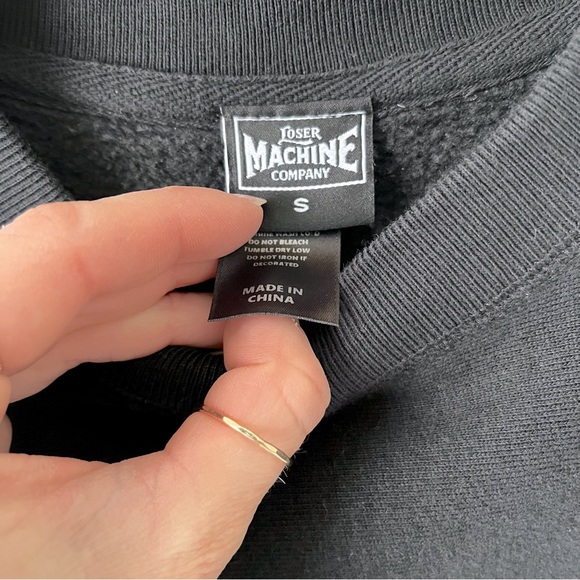 loser machine espinozas crewneck sweatshirt black small - Picture 3 of 4